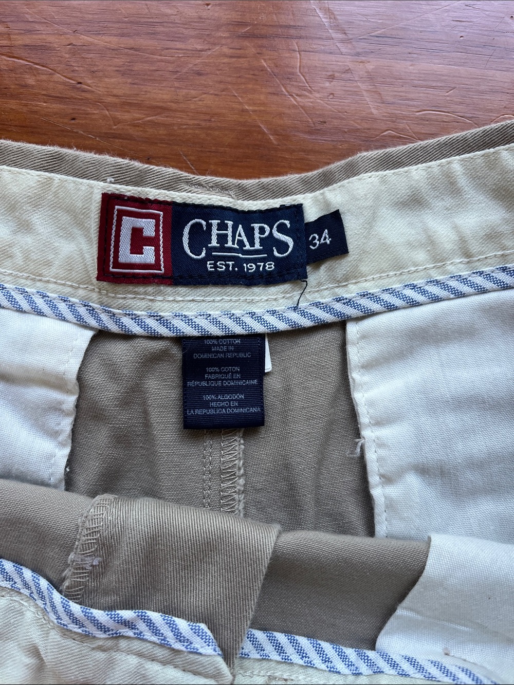 Chaps Men's Flat Front Khaki Shorts - Picture 5 of 5